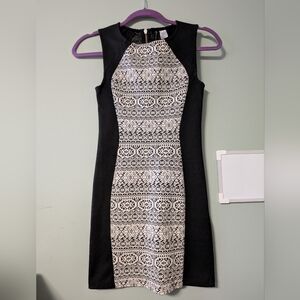 H&M Divided Bodycon Black And White Dress